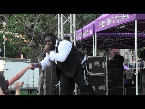 "Hashem Melech" Nissim Black with Gad Elbaz at Junity Concert, Pershing Square L.A. June 3rd