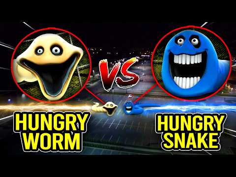 DRONE CATCHES HUNGRY SNAKE & HUNGRY WORM IN REAL LIFE!! (THEY FOUGHT)
