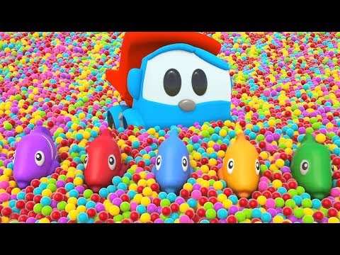 Cante com Léo o caminhão! Canções de carros: os peixinhos.  Animação infantil.