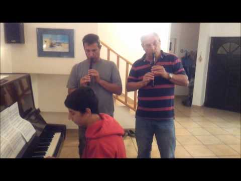 Dad, uncle and cousin play a song