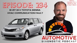 E:234  B1497 2013 Toyota Sienna HVAC Communication Fault