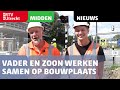 Vader en zoon werken samen op bouwplaats [RTV Utrecht]