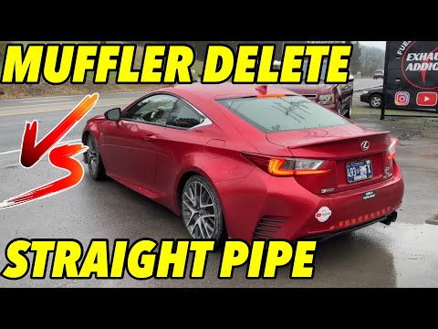 Lexus RC 350 3.5L V6 Auspuffsound: Schalldämpfer entfernt vs. gerades Rohr!
