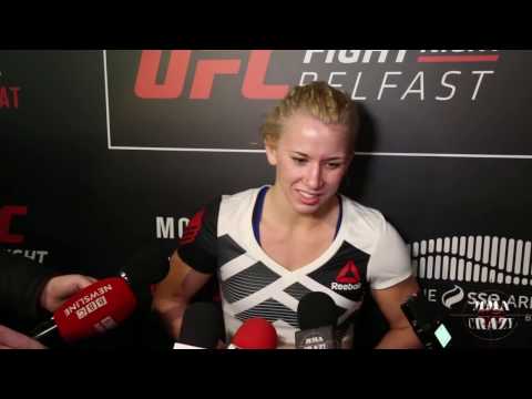Amanda Cooper UFC Fight Night Belfast Post Fight Media Scrum