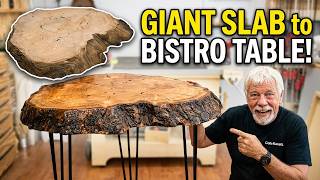 Live Edge Bistro Table From a Giant Wood Slab