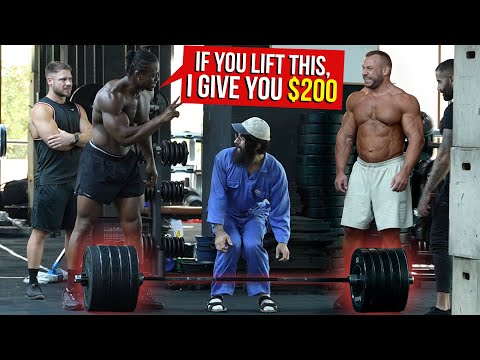 BODYBUILDER challenged CLEANER ANATOLY