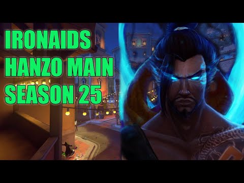 IRONAIDS PRO HANZO GAMEPLAY POTG - TOP 500 OVERWATCH SEASON 25