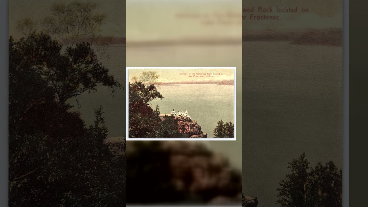Lidberg Studio Postcard, Divided Back, Inantiopa Rock, Lake Pepin, c.1907-1915 Video