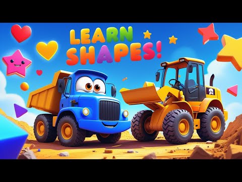 🚜 Dumper Trucks & Bobcats Song | Learn Shapes for Toddlers | Fun Construction Vehicles Kids Video