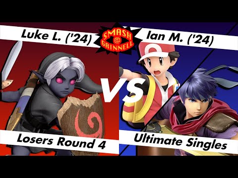 Smash@Grinnell #5 - Luke L. (Young Link) Vs. Ian M. (Pokemon Trainer, Ike)