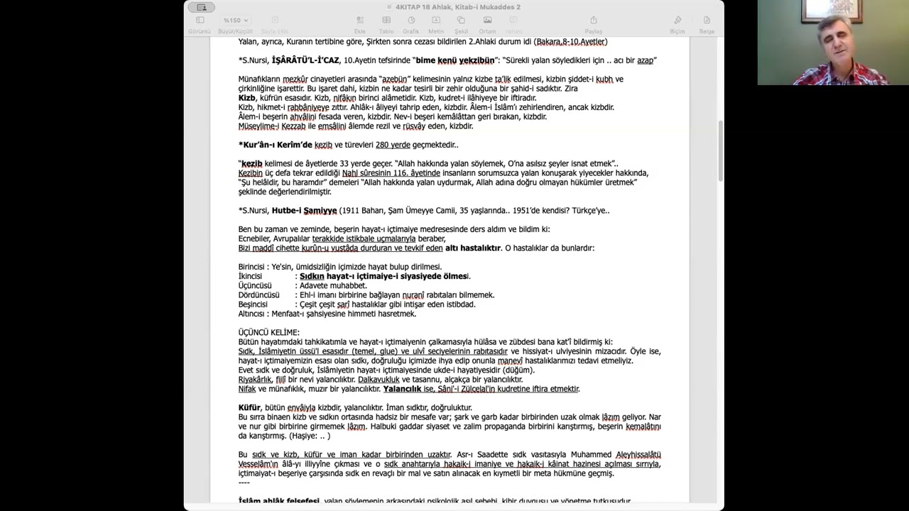 13/11/2025 - Dört Kitabın Manası Dersi