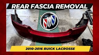 2010-2016 Buick Lacrosse Rear Parking Sensors Install - How to Remove Rear Fascia (bumper cover)