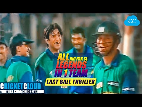 India PAK SL Legends in One Team | Asia vs Rest of World | Extraordinary Thriller Match !!