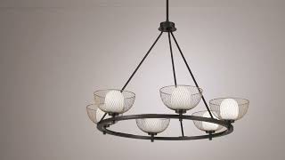 1_Watch A Video About the Possini Euro Icaron Black and Gold 6 Light Large Chandelier