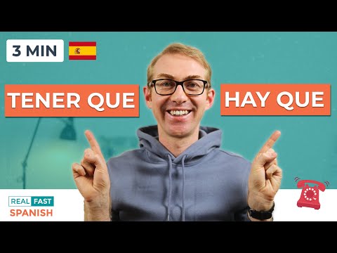 🇪🇸  Learn SPANISH in 3 minutes: Tener que vs Hay que