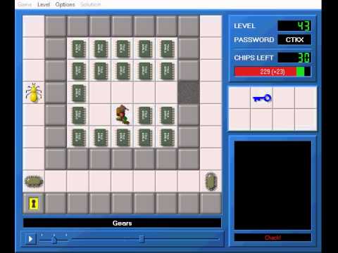 CCLP1 level 43 solution - 206 seconds