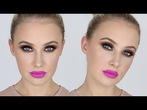 Intense Matte Smokey Eye BRIGHT Matte Lips | Lauren Curtis