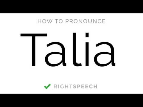 🔴 Talia - How to pronounce Talia - American Girl Name