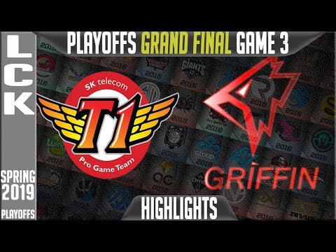 SKT vs GRF Highlights Game 3 | LCK Playoffs Grand Final Spring 2019 | SK Telecom T1 vs Griffin G3