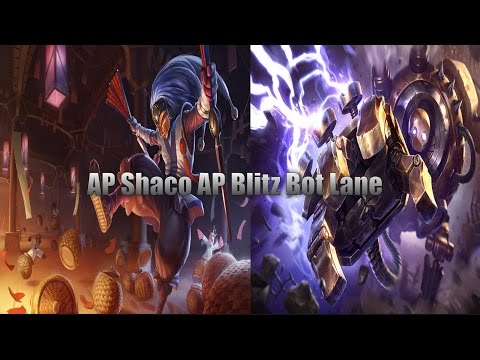 League of Legends - Insane comeback AP Shaco AP Blitz Bot lane duo Ranked!