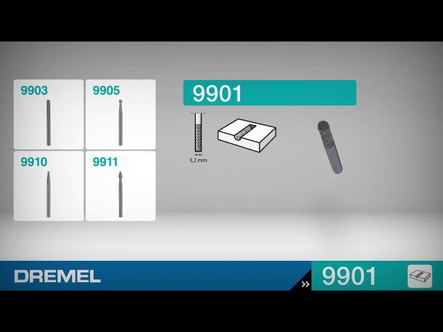 Video Teaser für Dremel - Tungsten Carbide Cutter Square Tip 3,2mm (9901)