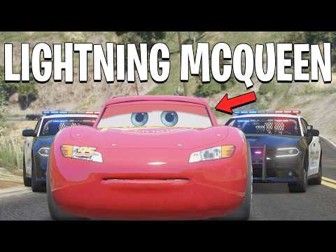Trolling Cops In A 1000HP Lightning Mcqueen Car on GTA 5 RP