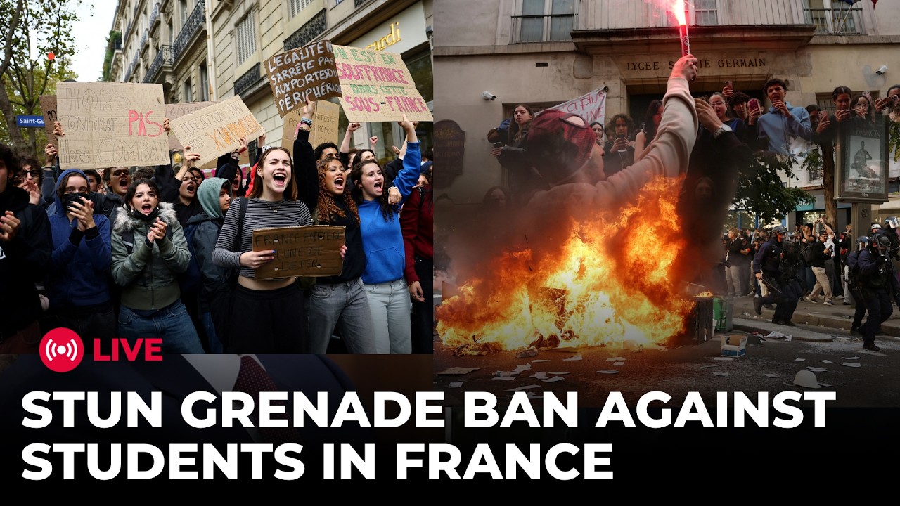 France Protest LIVE: France Bans Use of Stun Grenades to Police after Student's Hand was Blown Off