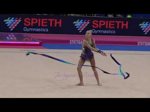 Kaat WYERS (BEL) ribbon - 2015 Stuttgart worlds Qualifs