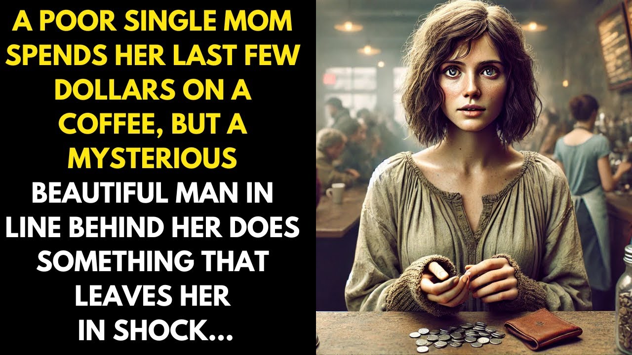 A Poor Single Mom Buys Coffee With Her Last Coins, But A Beautiful Man Behind Her Takes A Surprising