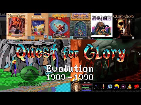 Evolution of Quest for Glory (1989 - 1998) by Sierra On-Line - point and click adventure games - PC