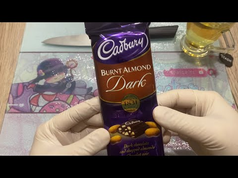 [ASMR] CADBURY BURNT ALMOND DARK Candy Bar