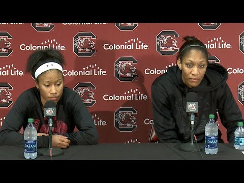 POST-GAME: Tyasha Harris, A'ja Wilson on College of Charleston — 12/5/17
