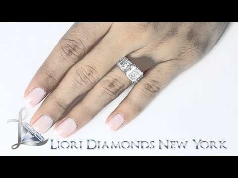 ER-SOLD-060 - 4.13 Carat D-SI2 Certified Cushion Cut Diamond Engagement Ring 14k White Gold