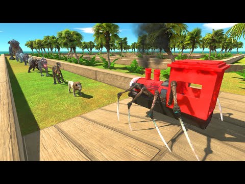 Choo Choo Charles vs Animals and Dinosaurs Coconut island Death Run - ARBS