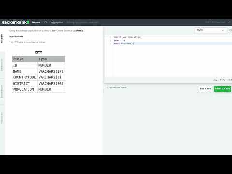 Hackerrank Sql Solution 24 Basic Sql Revising Aggregations Averages