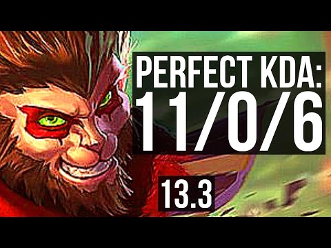 WUKONG vs JARVAN IV (JNG) | 11/0/6, Legendary, 400+ games | EUW Master | 13.3