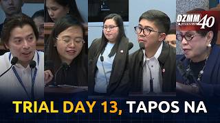 Trial day 13 ng impeachment, tapos na | DZMM (05 August 2026)