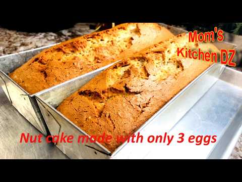 Nut cake, made with only 3 eggs, very easy to make
