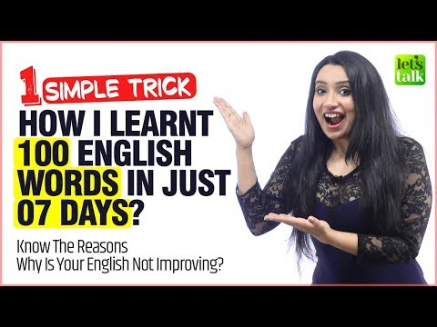 1 Simple Trick To Speak Fluent English Faster | Tips To Learn 100 New English Words in 1 Week Easily