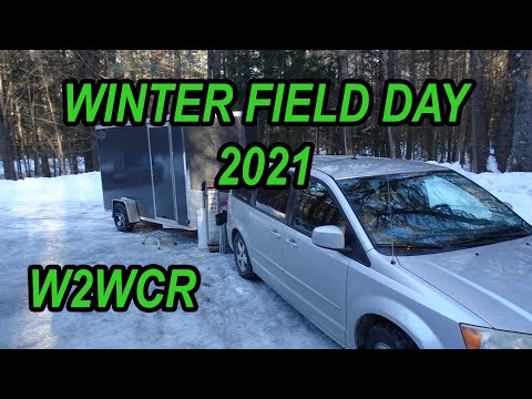 Winter Field Day W2WCR 2021 by N2MC - Amateur Ham Radio portable trailer shack