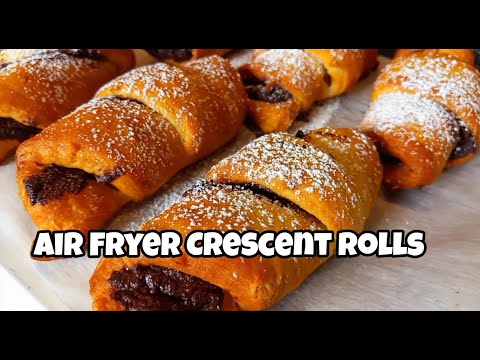 Air Fryer Crescent Rolls Filled with Nutiva Hazelnut Spread | Air Fryer Crescent Rolls
