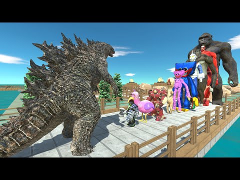 Godzilla vs Hulk Buster PYRAMID DEATH RUN - Animal Revolt Battle Simulator