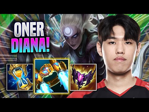 ONER CHILLING WITH DIANA! - T1 Oner Plays Diana JUNGLE vs Lee Sin! | Season 2022