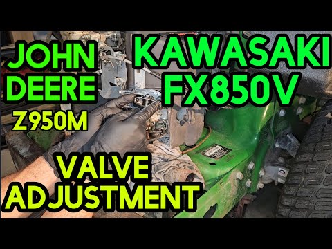 Kawasaki FX850V valve clearance adjustment. John Deere Z950M
