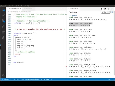Complex Number Game (Lean): tutorial world playthrough