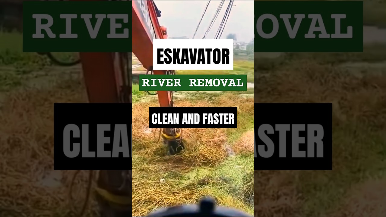Advanced Excavator for Fast & Efficient River Weed Removal!