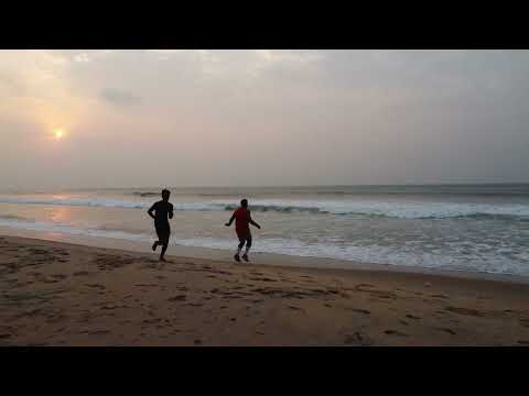 Neelesh Skipping by beach