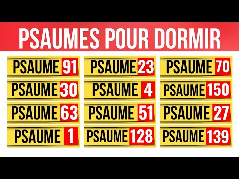 Psaumes pour dormir paisiblement: Psaume 30, 1, 23, 4, 27, 51, 91, 128, 70, 139, 63, 150