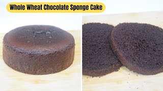 Whole Wheat Chocolate Sponge Cake | Eggless Sponge Cake | Very Easy Recipe | Soft And Spongy Cake