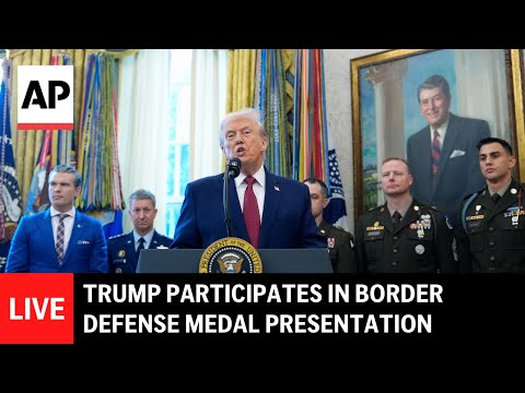 Video | LIVE: Trump participates in a Mexican Border Defense Medal presentation